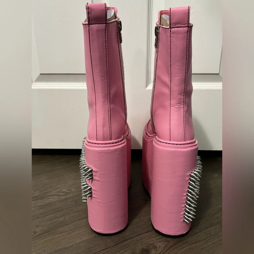 NWOB Dolls Kill / Current Mood Pink Never Censored Platform Boots